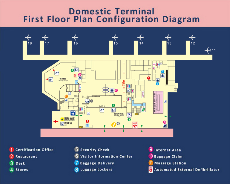 Domestic Terminal 1F Floor Plan